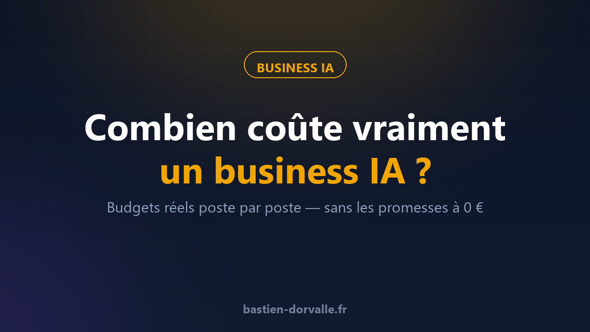 Combien coûte vraiment un business IA en 2026 — budgets réels