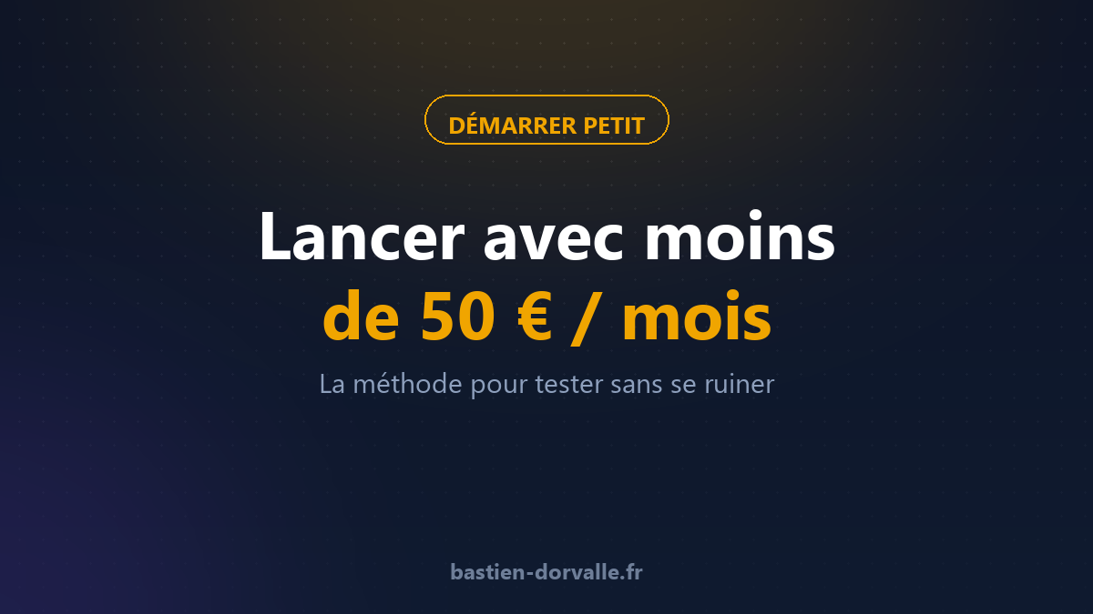 Démarrer un business IA avec moins de 50 euros par mois